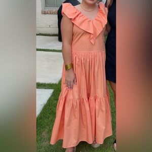 Nasty Gal Vibrant Orange Ruffle Dress